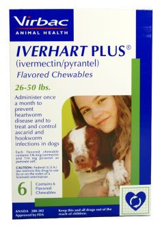 12 MONTH Iverhart Plus For Dogs 26-50 lbs