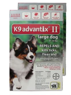 K9 ADVANTIX II Red for dogs 21-55 lbs 12 Pack