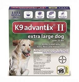 K9 ADVANTIX II Blue for dogs over 55 lbs 4 Pack