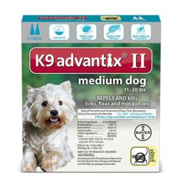 K9 ADVANTIX II Teal for dogs 11-20 lbs 4 Pack