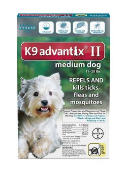 K9 ADVANTIX II Teal for dogs 11-20 lbs 6 Pack