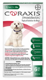 Coraxis Topical Solution for Dogs 3-9lbs 6 Month