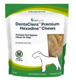 DentaClenz Premium Hexadine Chews Medium Dogs (11-25 lbs)