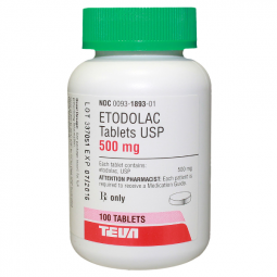 Etodolac 500mg PER TABLET