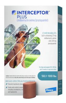 Interceptor Plus For Dogs 50-100 lbs 1 MONTH