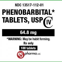Phenobarbital 64.8mg PER TABLET