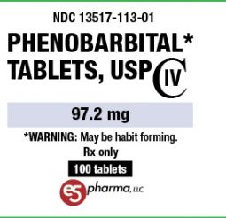 Phenobarbital 97.2mg PER TABLET