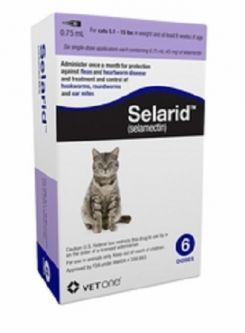 Selarid (Selamectin) for Cats 5.1 to 15 lbs 6 Month