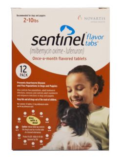 Sentinel Red 12 MONTH for Dogs and Puppies 2-10lbs