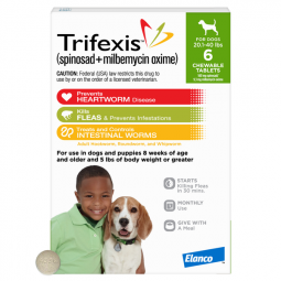 Trifexis For Dogs 20.1-40lbs 6 Month