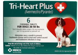 Tri-Heart Plus For Dogs 26-50lbs 12 Month