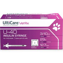 UltiCare U-40 Syringes 29G 3/10cc 1/2"  Half Unit Mark 100ct